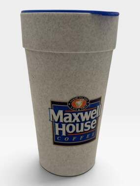 Vintage Maxwell House Coffee Travelers Club Host Marriott Travel Mug Cup & Lid
